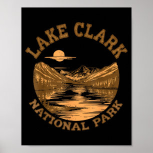 Affiche Lac Clark Parc National Alaska Voyager Nature