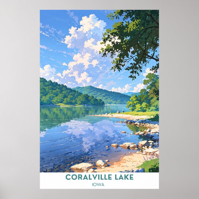 Affiche Lac Coralville, Iowa (Devant)