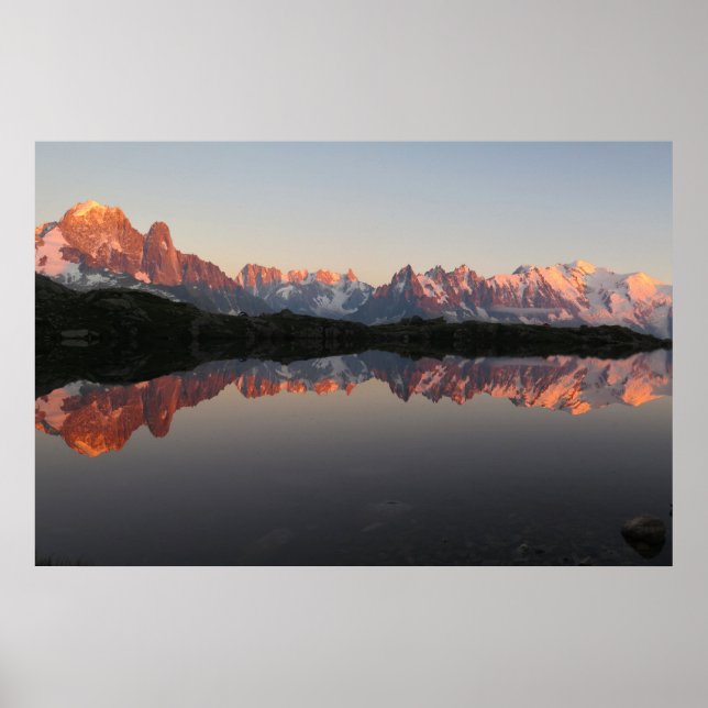 Affiche Lac de Cheserys sunset (Devant)
