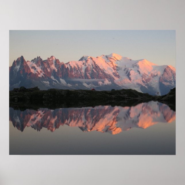 Affiche Lac de Cheserys sunset French alps (Devant)