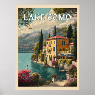 Affiche Lac de Côme - Charme Lakeside Italien