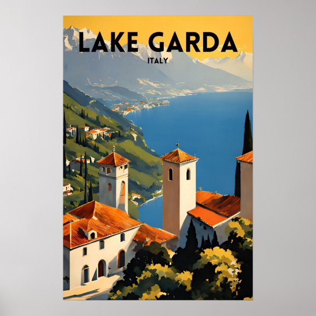 Affiche Lac de Garde Italie (Devant)