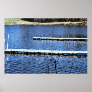Affiche Lac de la Marine en bleu
