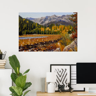 Affiche Lac de montagne dans le magnifique Estes Park