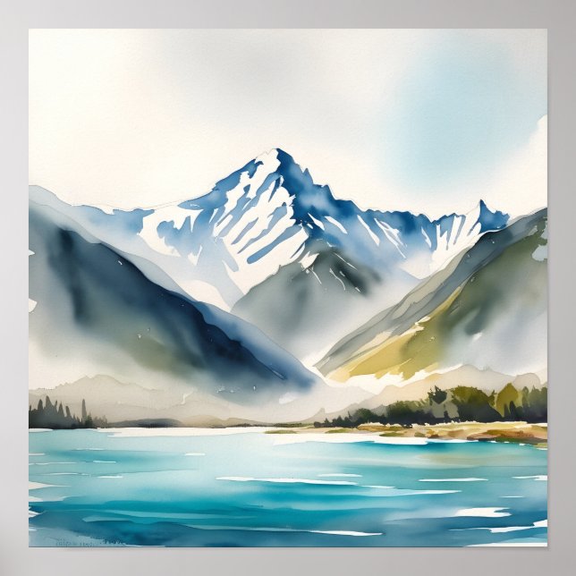 Affiche Lac de montagne serein  (Devant)