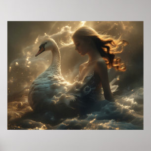 AFFICHE LAC DES CYGNES - BALLET & DANSE