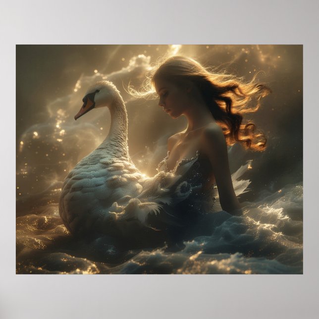 AFFICHE LAC DES CYGNES - BALLET & DANSE (Devant)
