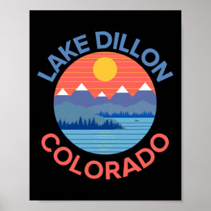 Affiche Lac Dillon Colorado Pêche Randonnée Bateau