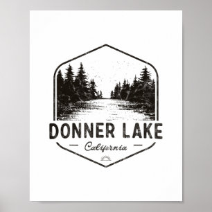 Affiche Lac Donner Californie Extérieur Vintage 1