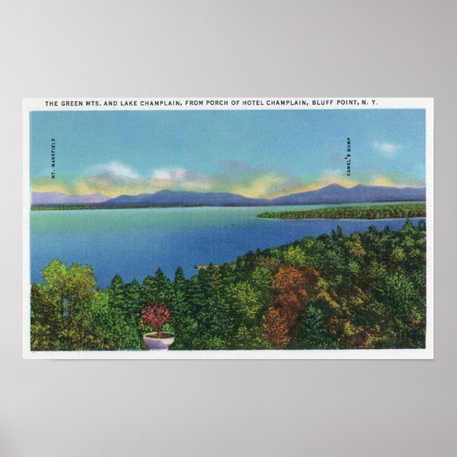 Affiche Lac et Green Mountains (Devant)