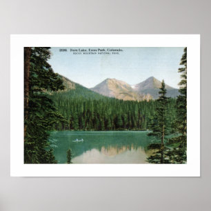 Affiche Lac Fern, Estes Park, Colorado Vintage