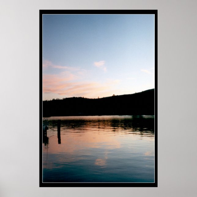 Affiche Lac Flathead au coucher du soleil (Devant)