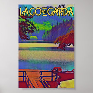 Affiche Lac garda - Lago di garda îles italiennes