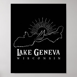 Affiche Lac Genève Wisconsin