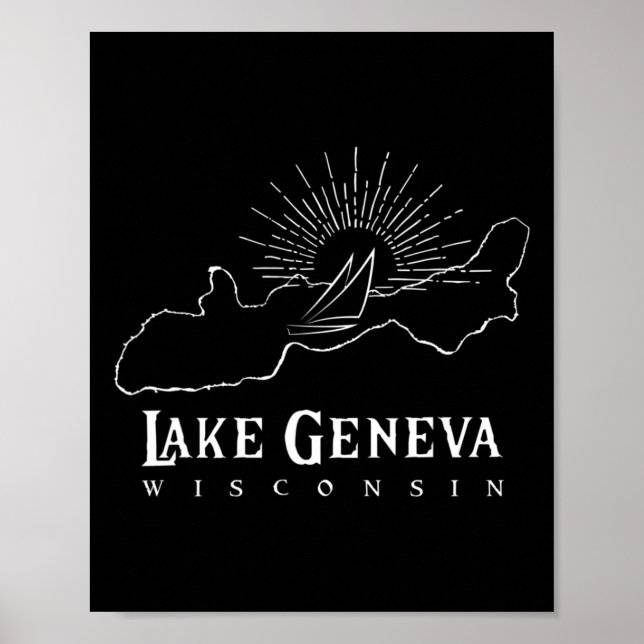 Affiche Lac Genève Wisconsin  (Devant)