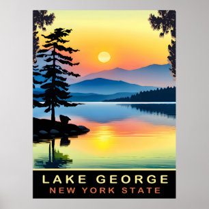 Affiche Lac George, État de New York, Voyage