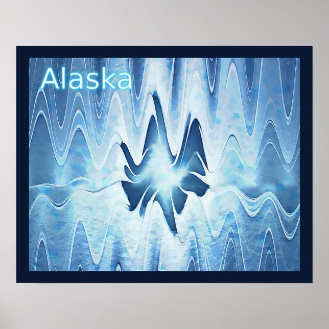 Affiche Lac glaciaire - Alaska (Devant)