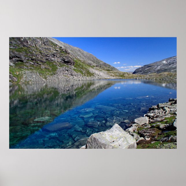 Affiche Lac glaciaire en Norvège (Devant)