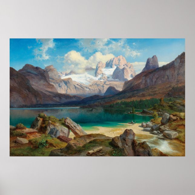 Affiche Lac Gosau Avec Vue Sur Le Massif Dachstein (Devant)
