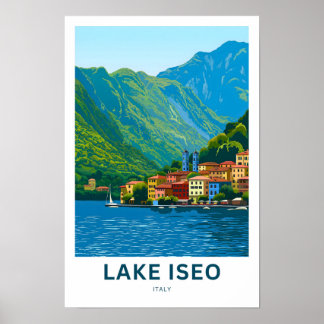 Affiche Lac Iseo Italie Imprimer Voyage