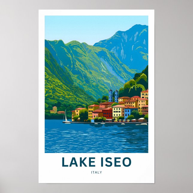 Affiche Lac Iseo Italie Imprimer Voyage (Devant)
