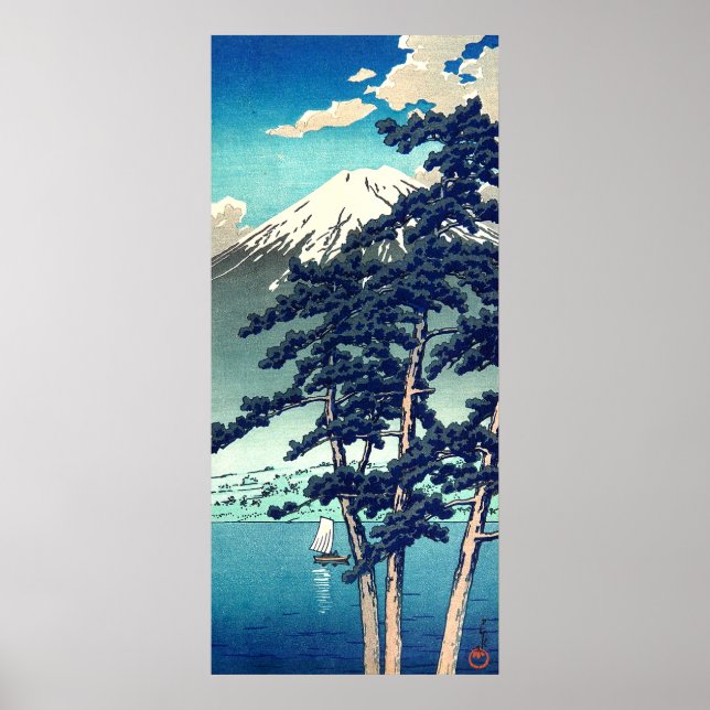 Affiche Lac Kawaguchi Kawase Hasui 1931 (Devant)