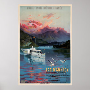 Affiche Lac Lac Annecy Auvergne-Rhône-Alpes Paris Lyon