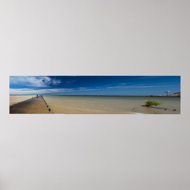 Affiche Lac Michigan à Frankfort, Michigan (Devant)