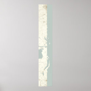 Affiche Lac Michigan non descendu, vertical, 60 x 10