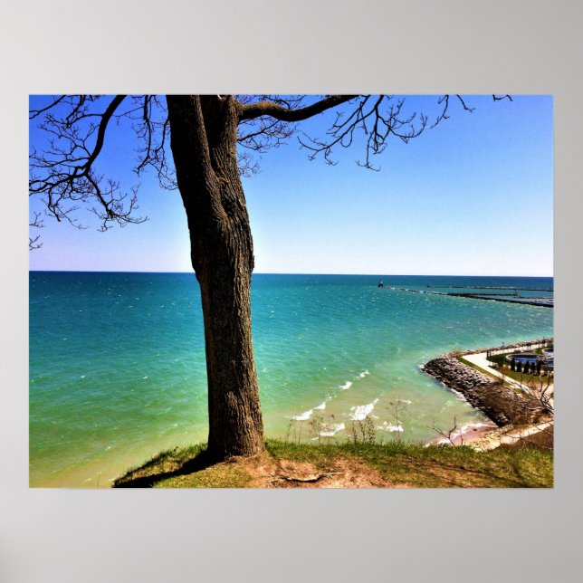 Affiche Lac Michigan, Port Washington, WI (Devant)