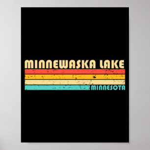 Affiche Lac Minnewaska Minnesota pêche drôle camping