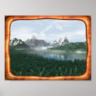 Affiche lac miroir