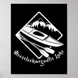 Affiche Lac Mooselookmeguntic Maine Kayak Kayakisme Bateau