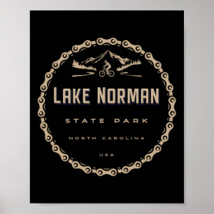 Affiche Lac Norman State Park Caroline du Nord Vélo tout t