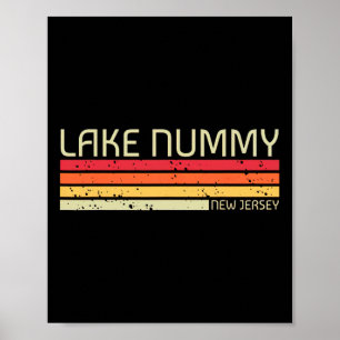 Affiche Lac Nummy New Jersey Drôle Pêche Camping Été