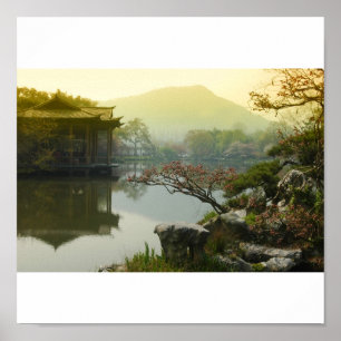 Affiche lac occidental, Chine