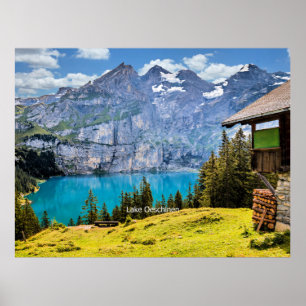 Affiche Lac Oeschinen, Suisse