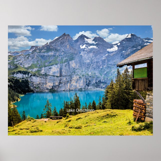 Affiche Lac Oeschinen, Suisse (Devant)