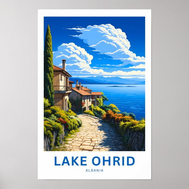 Affiche Lac Ohrid Albanie Imprimer (Devant)