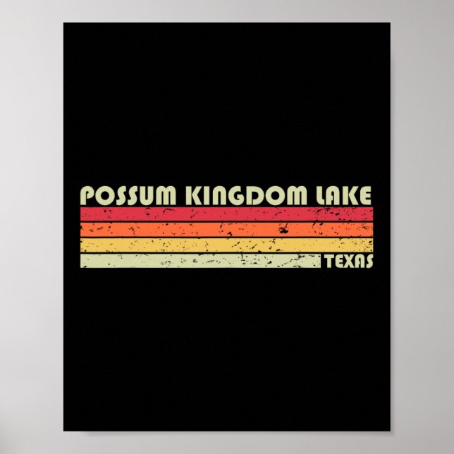 Affiche Lac Possum Kingdom Texas Pêche Drôle Camping Cadea (Devant)