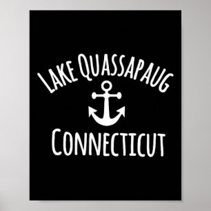 Affiche Lac Quapaug Connecticut Voile Bateau Naissance