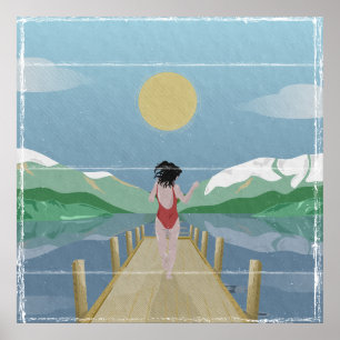 Affiche Lac Rotoiti Nouvelle-Zélande