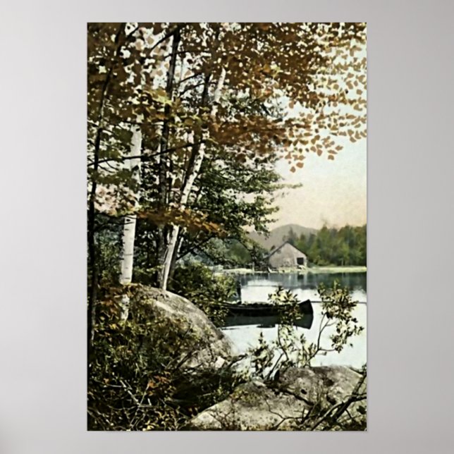 Affiche Lac Saranac, New York (Devant)