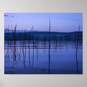 Affiche Lac serein et brumeux après de fortes pluies