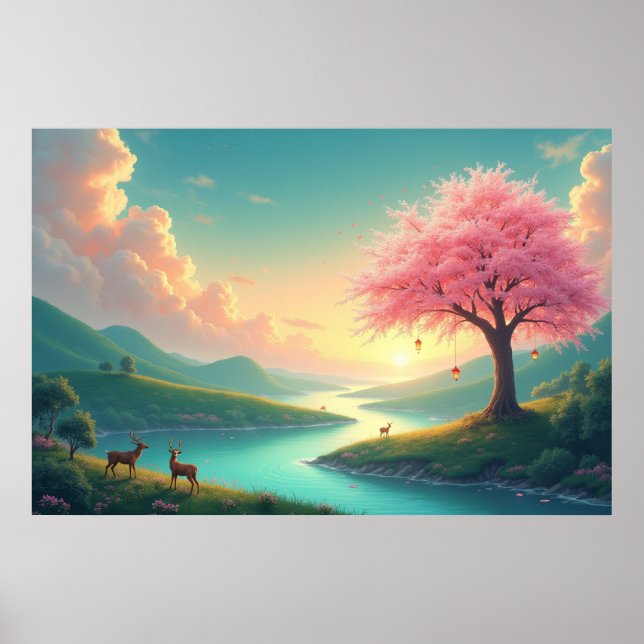 Affiche Lac Serene Mountain (Devant)