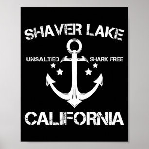 Affiche Lac Shaver californie pêche drôle camping