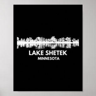Affiche Lac Shetek Voyage Minnesota Drôle Pêche Été Ca