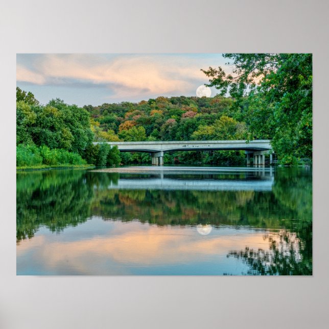 Affiche Lac Springfield Tranquillité en soirée (Devant)