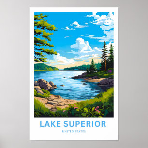 Affiche Lac Supérieur États-Unis Imprimer