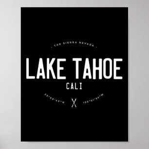 Affiche Lac Tahoe California Graphic Distressed Vintage S